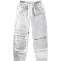 Nohavice GANNI Foil Denim Trousers Šedá | J1411-151, 1
