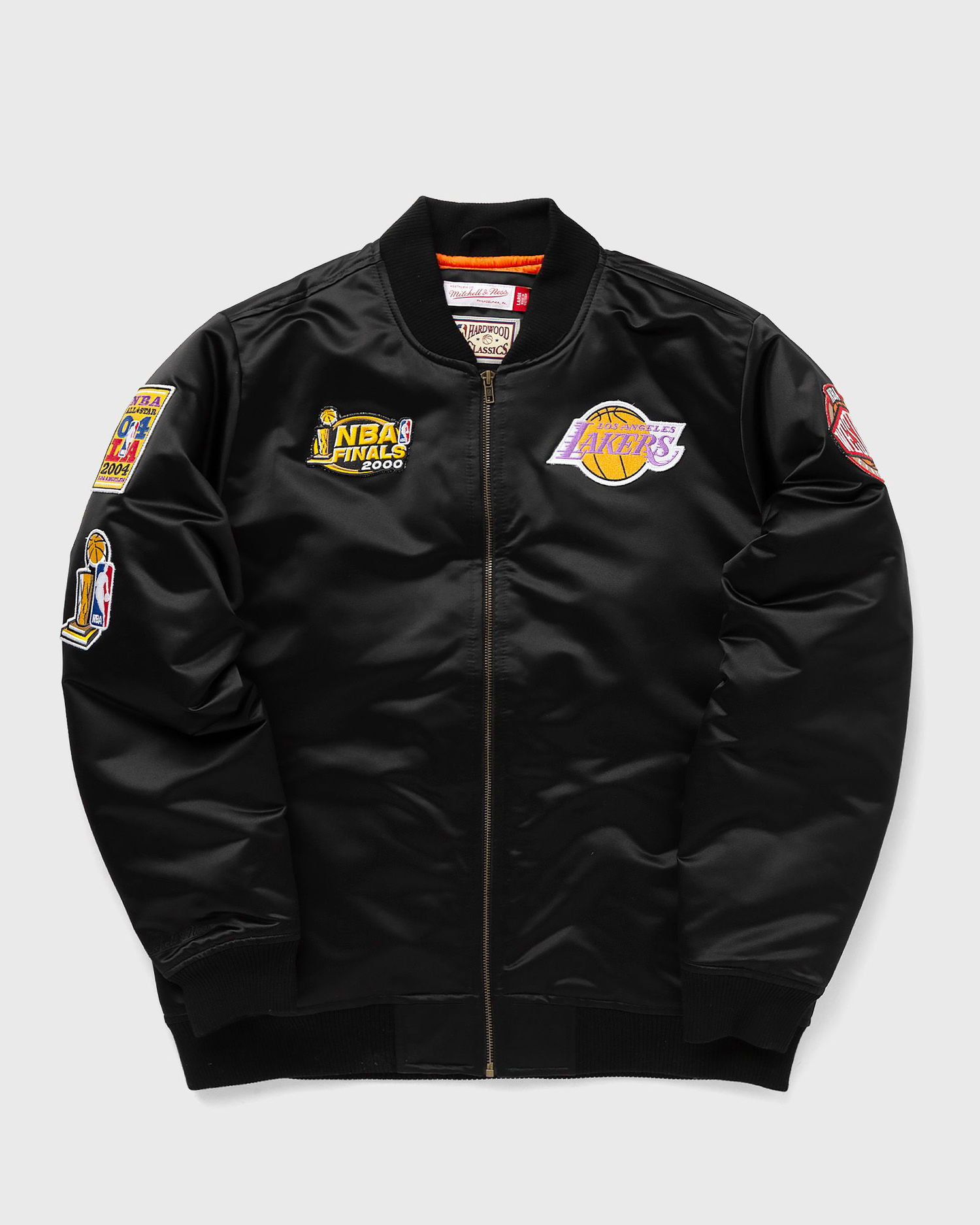 Bomber bunda Mitchell & Ness NBA SATIN BOMBER JACKET LOS ANGELES LAKERS Čierna | OJZP5927-LALYYPPPBLCK, 0