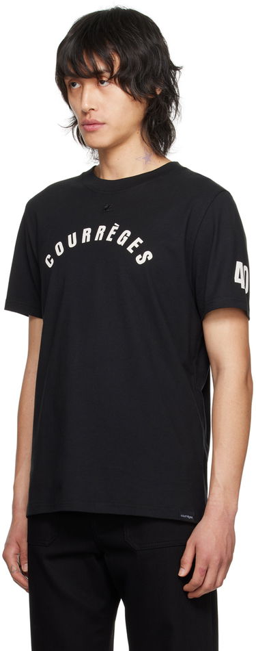 Tričko Courrèges Courrèges Straight Graphic T-Shirt Čierna | 124JTS008JS0112, 3