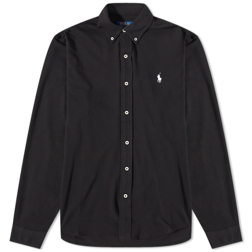 Košeľa Polo by Ralph Lauren Pique Button Down Oxford Čierna | 710654408089, 0
