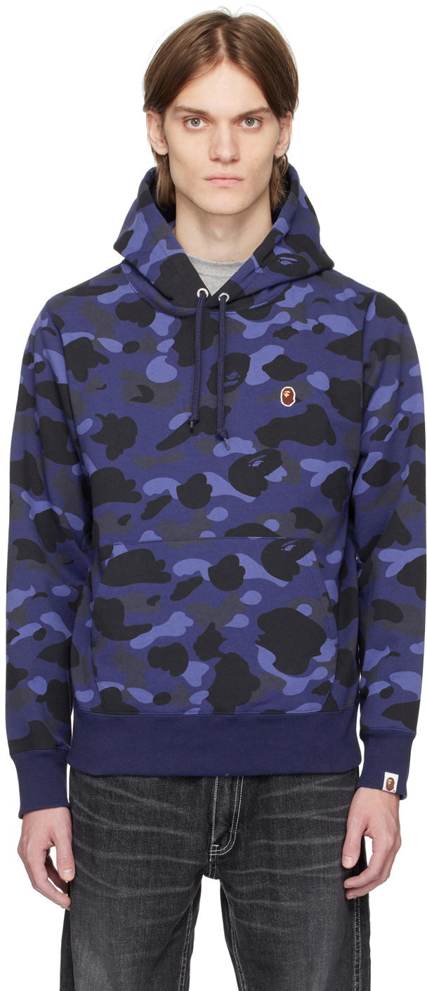 Mikina BAPE Ape Head One Point Hoodie Navy | 001PPI801012M, 0