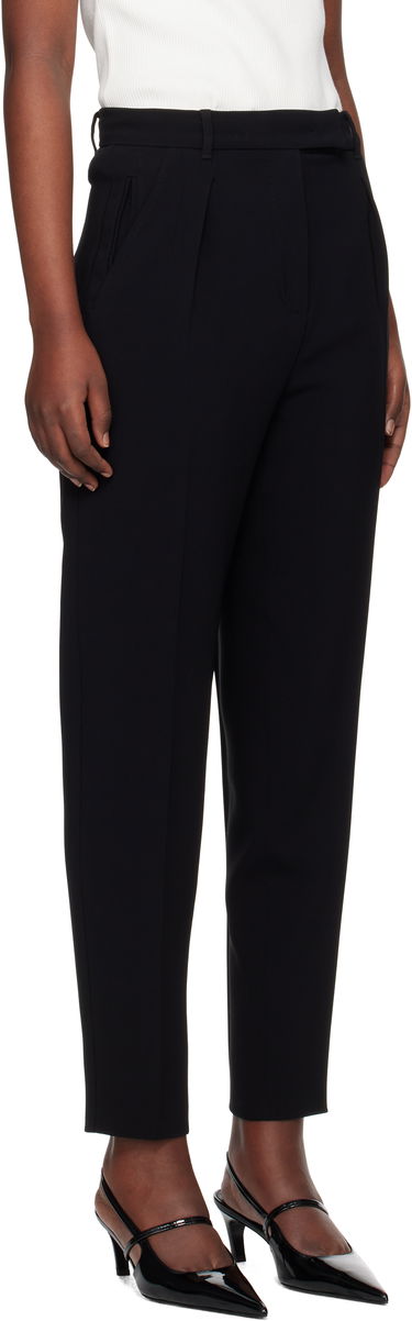 Nohavice Max Mara Max Mara Eguale Pleated Ankle Trousers Čierna | 2516131031600, 1