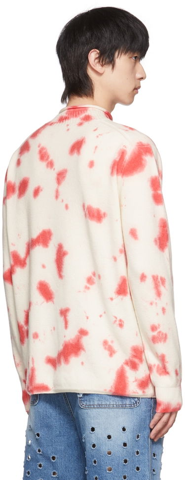 Sveter We11done We11done Tie-Dye Mock Neck Sweater Červená | WD-KT1-22-604-U-RD, 2