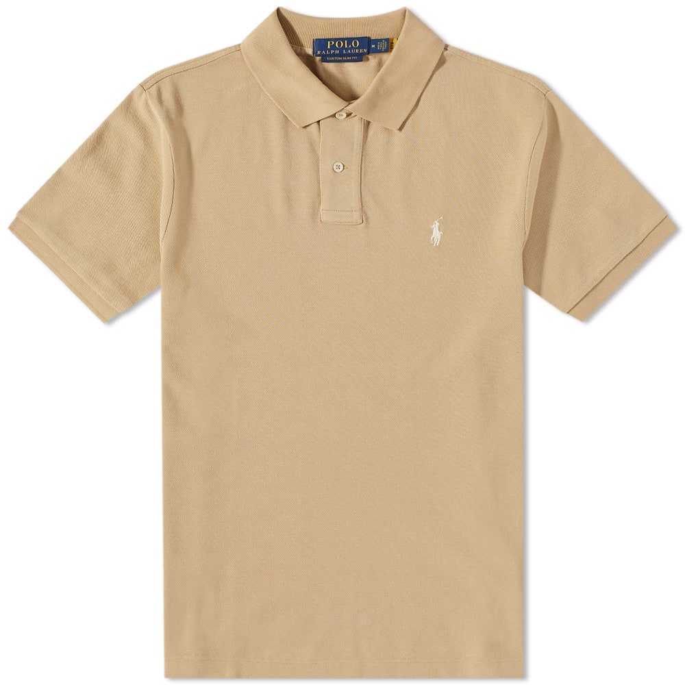 Polo tričko Polo by Ralph Lauren Slim Fit Polo Béžová | 710680784306, 0