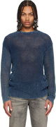 K-Redros Sheer Knit Crewneck Sweater