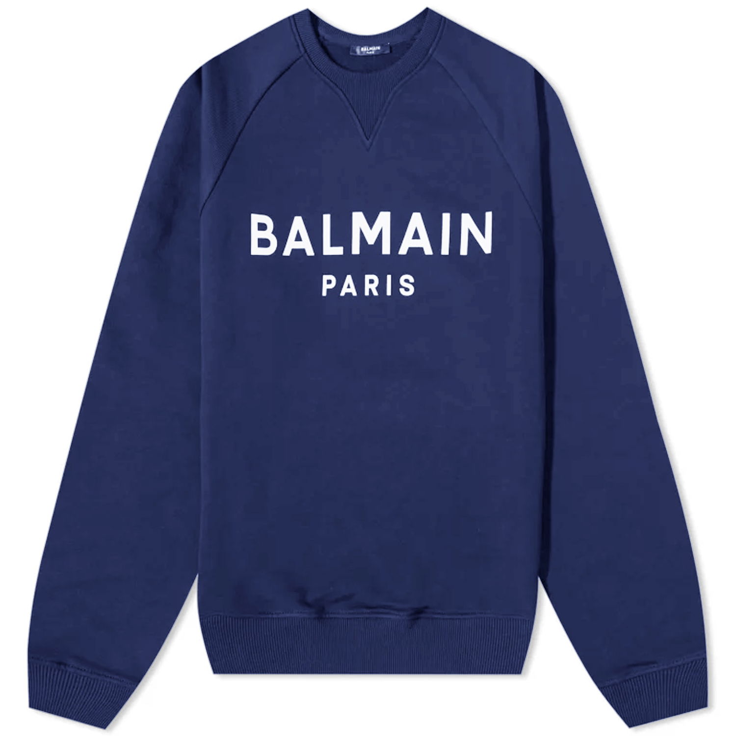 Mikina Balmain Paris Logo Crew Sweat Navy | BH1JQ005BB65-SJW, 0