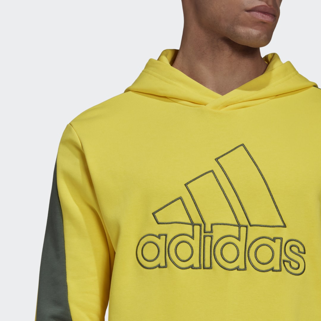 Mikina adidas Performance Future Icons Embroidered Badge of Sport Hoodie Žltá | HK4541, 1