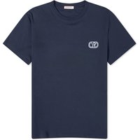 Men's Embroidered V Logo Tee Navy