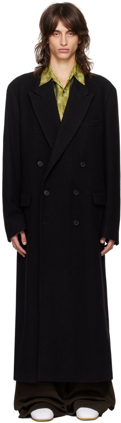 Kabáty Dries Van Noten Double-Breasted Coat Čierna | 242-020205-9179