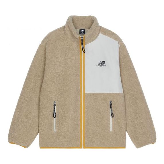 Bunda New Balance Stand Collar Fleece Jacket Béžová | AMJ13346-DWW