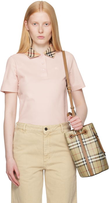 Polo tričko Burberry Burberry Check Collar Polo Ružová | 8110317, 0