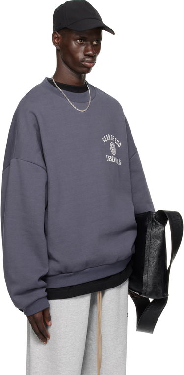 Mikina Fear of God Fear of God ESSENTIALS Fleece Crewneck Sweatshirt Navy | 192HO246264F, 1