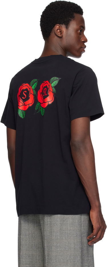 Tričko Simone Rocha Simone Rocha Cluster Rose Logo Print T-Shirt Čierna | 5195P36P37-M 0569, 2