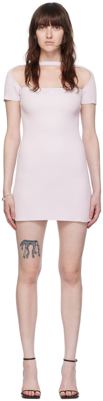 Šaty Courrèges Cutout Detail Bodycon Mini Dress Fialová | 224MRO416FI0001, 0