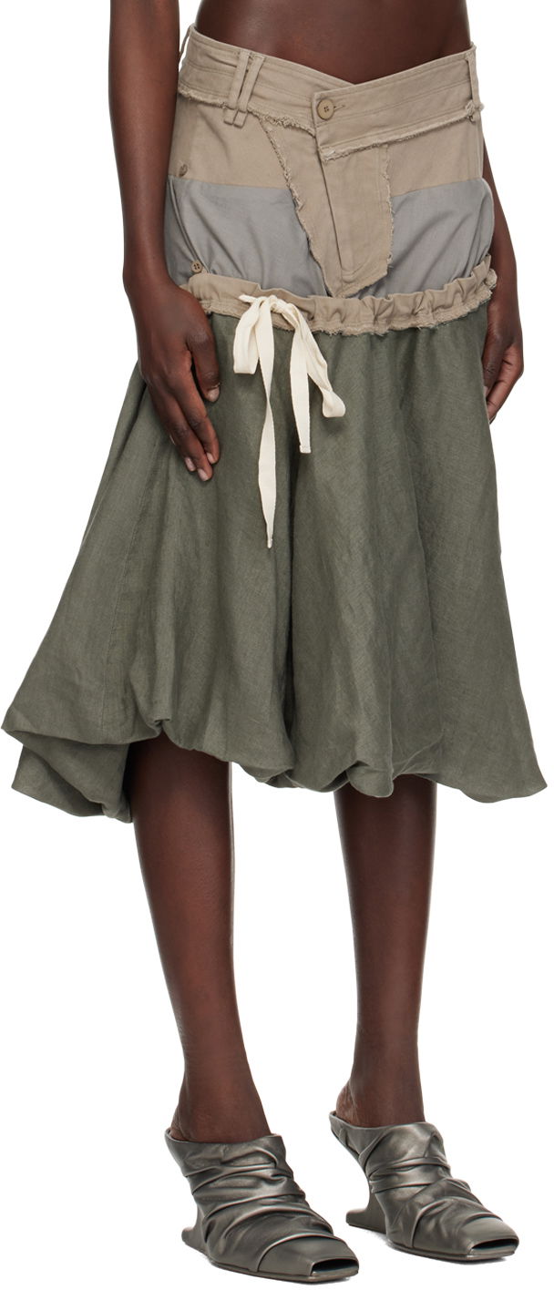 Sukňa Ottolinger Ottolinger Layered Midi Skirt Zelené | 0903901, 1