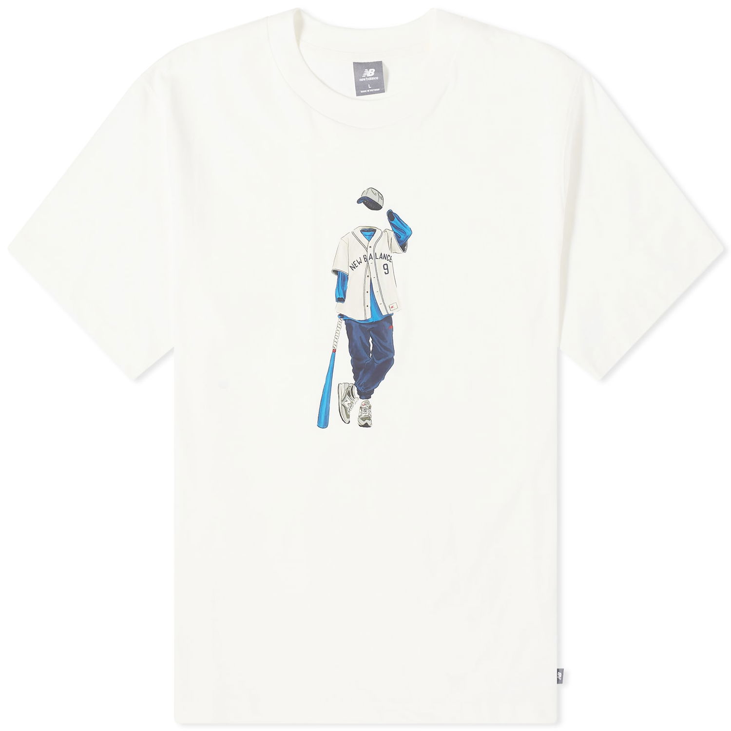 Tričko New Balance Men's NB Athletics Baseball Style Relaxed Tee Sea Salt Biela | MT41577-SST, 0