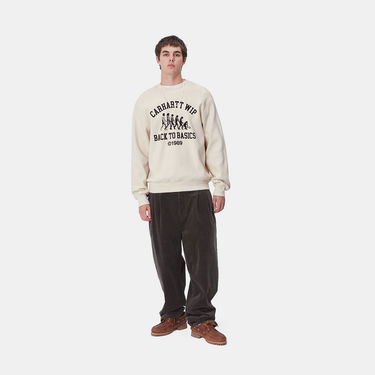 Mikina Carhartt WIP Men's Natural Back to Basics Graphic Sweatshirt Béžová | I034040_9, 2