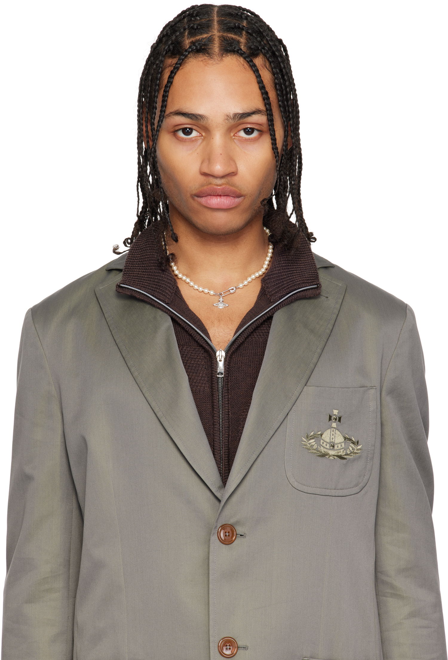 Náhrdelník Vivienne Westwood Pearl Necklace With Pendant Metalická | 63010072-02P147-IM, 1
