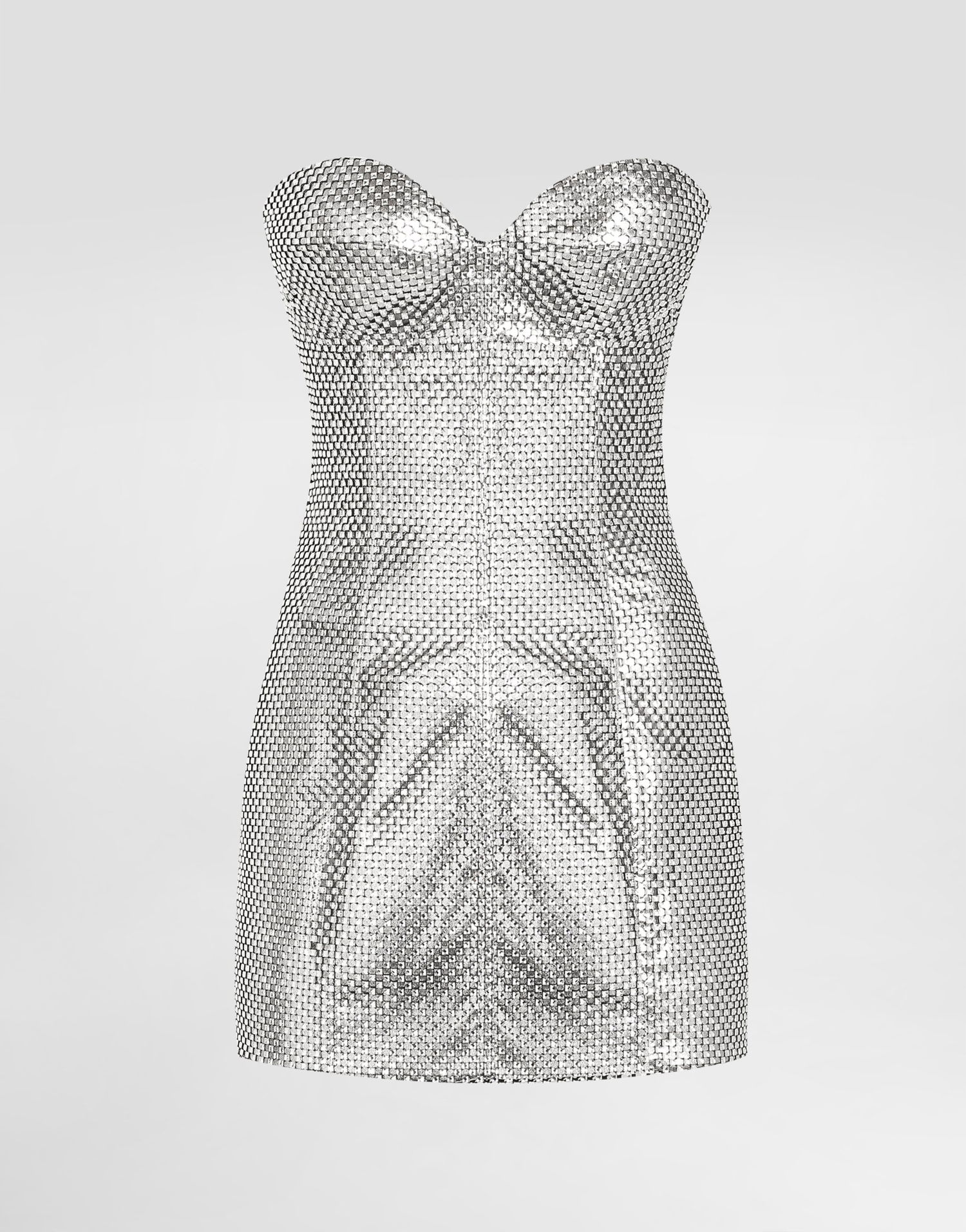 Šaty Dolce & Gabbana Dolce & Gabbana Strapless Mini Dress Metalická | F60EQTGDDHGS0998, 0
