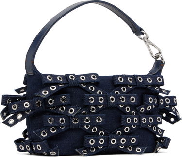 Kabelka GANNI GANNI Bow Eyelet Butterfly Denim Pouch Bag Navy | A6378, 2