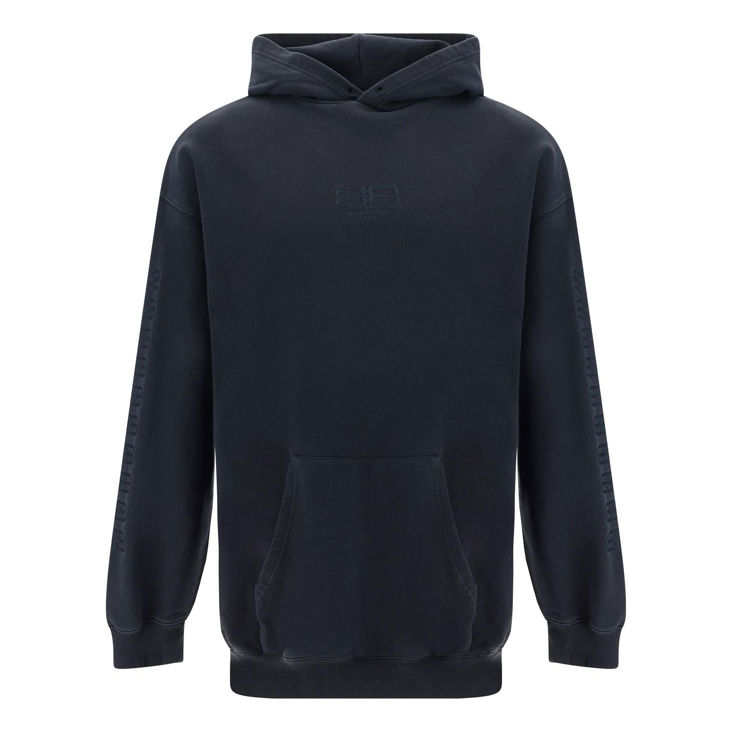 Mikina Balenciaga BB Medium Fit Hoodie Navy | 570811TMVG68190, 0