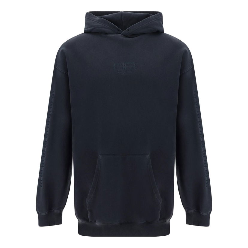 Mikina Balenciaga BB Medium Fit Hoodie Navy | 570811TMVG68190