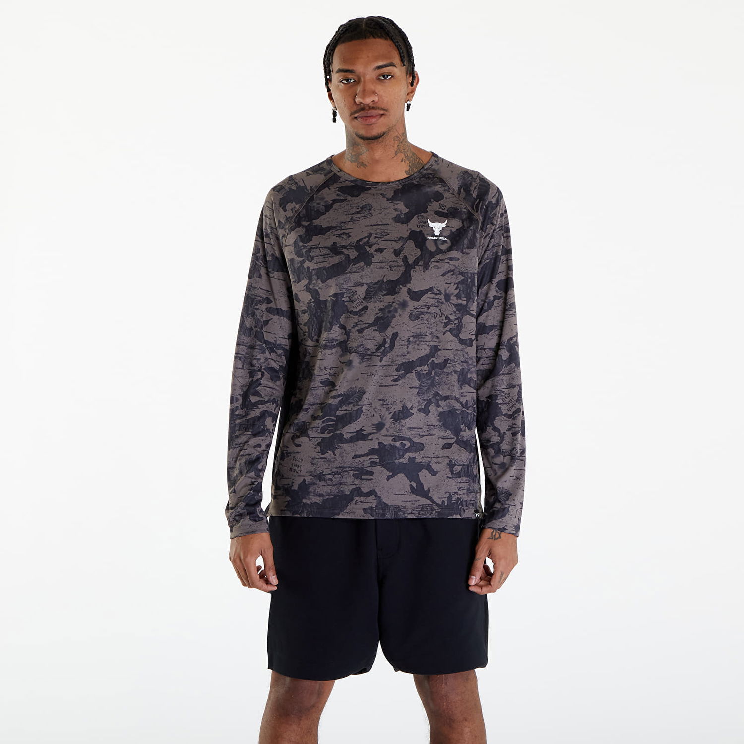 Tričko Under Armour Project Rock IsoChill Long Sleeve T-Shirt Čierna | 1383218-176, 0