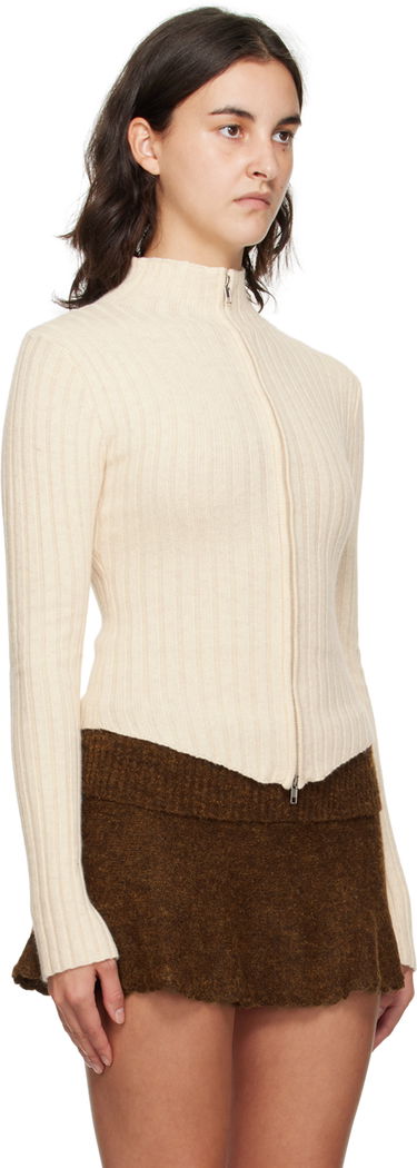 Sveter GUIZIO Guizio Nell Zip Cardigan Béžová | F23631S020, 1