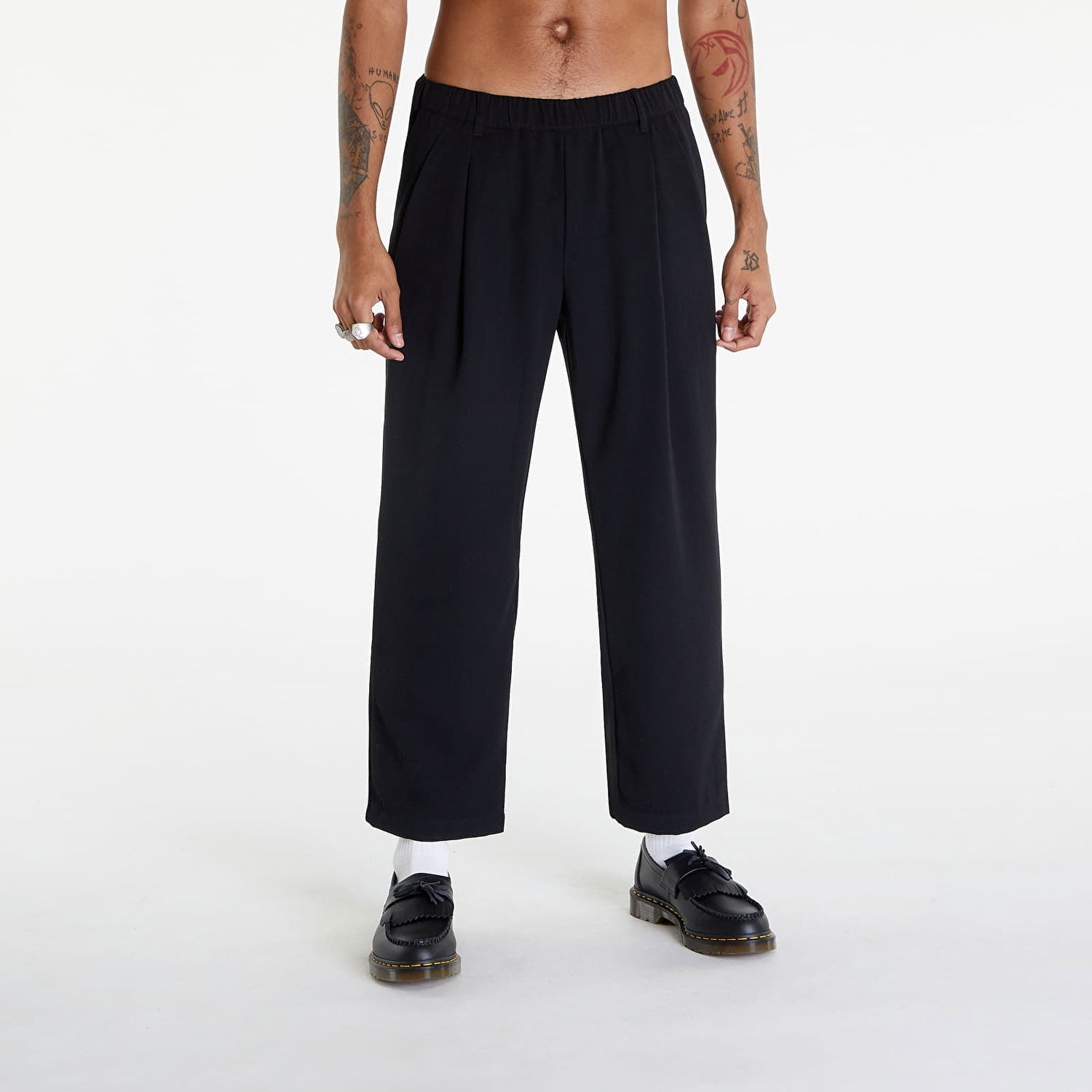 Nohavice Dime Pleated Twill Pants Čierna | DIMESP2435BLK, 0