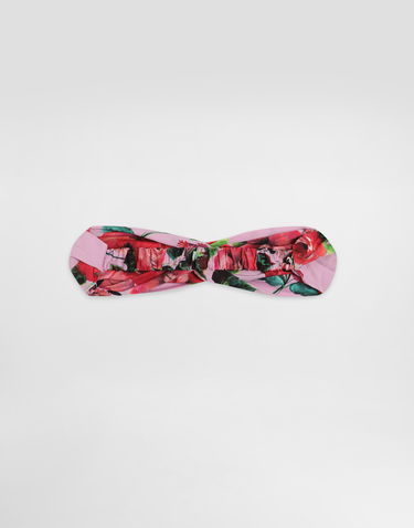 Šál Dolce & Gabbana Dolce & Gabbana Poplin Twist Headband with Floral Print Ružová | LB5H09FI5LNHP5QD, 3
