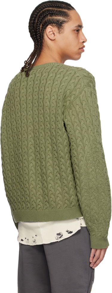 Sveter Who Decides War Who Decides War Cable Knit Sweater Zelené | 1110300011SS25, 2