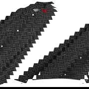 Men's Weave Print Windbreaker Jacket in Black, Size Small | END. Clothing