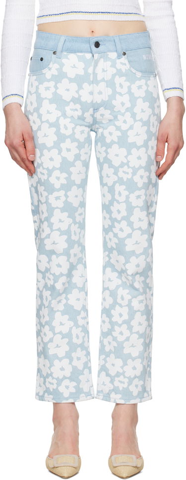 Džínsy MSGM MSGM Printed Jeans Modrá | 3841MDP232 257272, 0