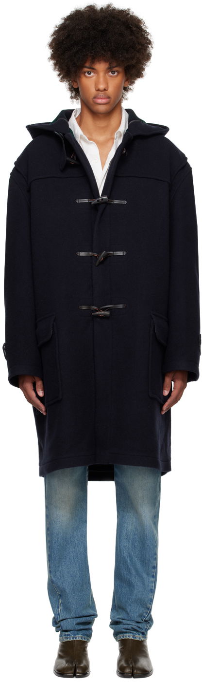 Kabáty Maison Margiela Toggle Coat Modrá | S50AA0153 M35230, 0