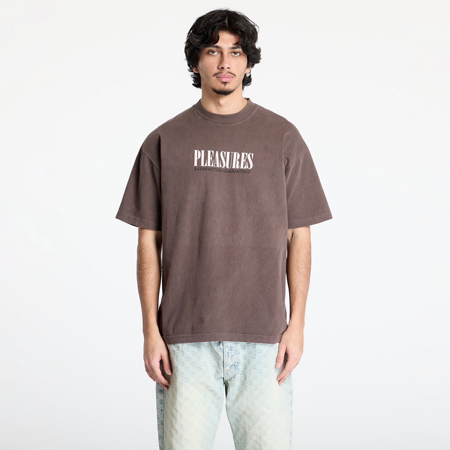 Tričko Pleasures Pleasures Satisfaction T-Shirt Hnedá | P25SP052 BROWN, 0