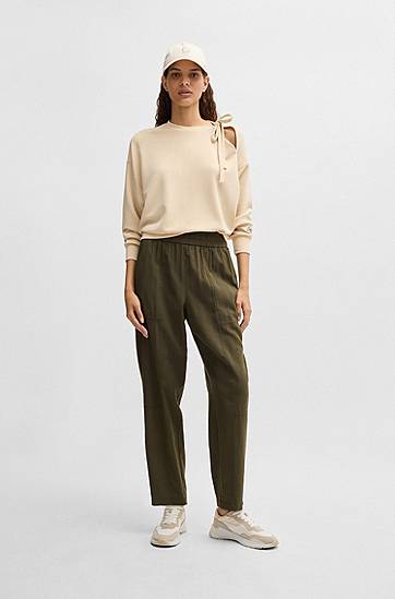 Tepláky BOSS Top-Stitched Track Pants Zelené | 50532426, 1