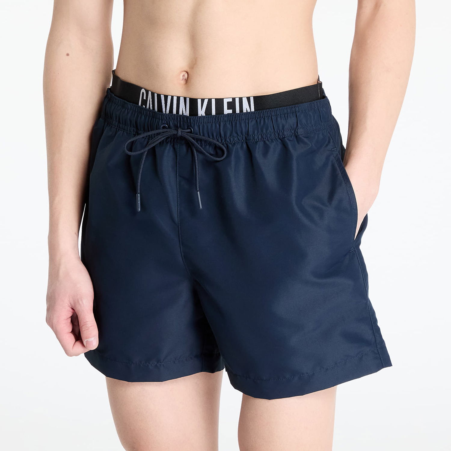 Šortky CALVIN KLEIN Calvin Klein Jeans Medium Double Wb Boardshorts Navy | KM0KM01093 CEF, 1