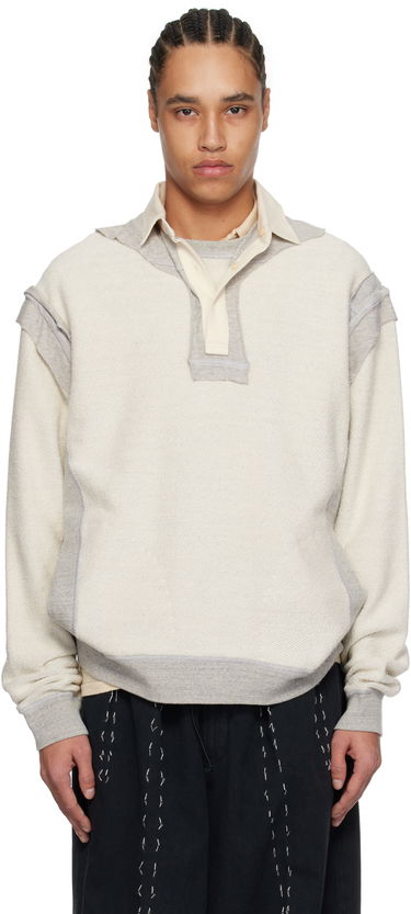 Sveter Maison Margiela Maison Margiela Décortiqué Polo Sweatshirt Béžová | S50GU0227 M25022, 0