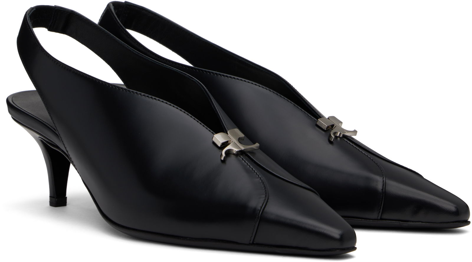 Slingback Leather Heels