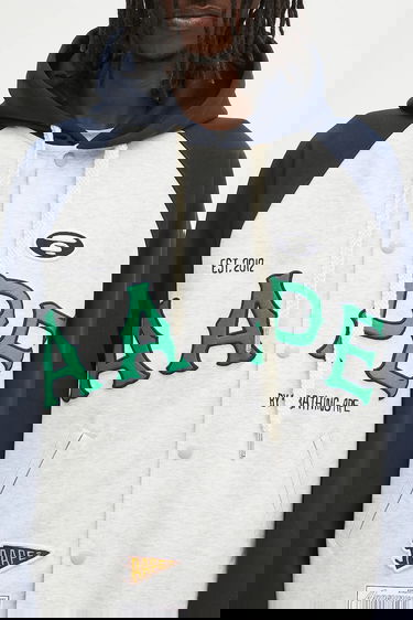 Bomber bunda AAPE by A Bathing Ape AAPE Main Zip Up Hoodie Šedá | AAPSWMC323XAO, 3