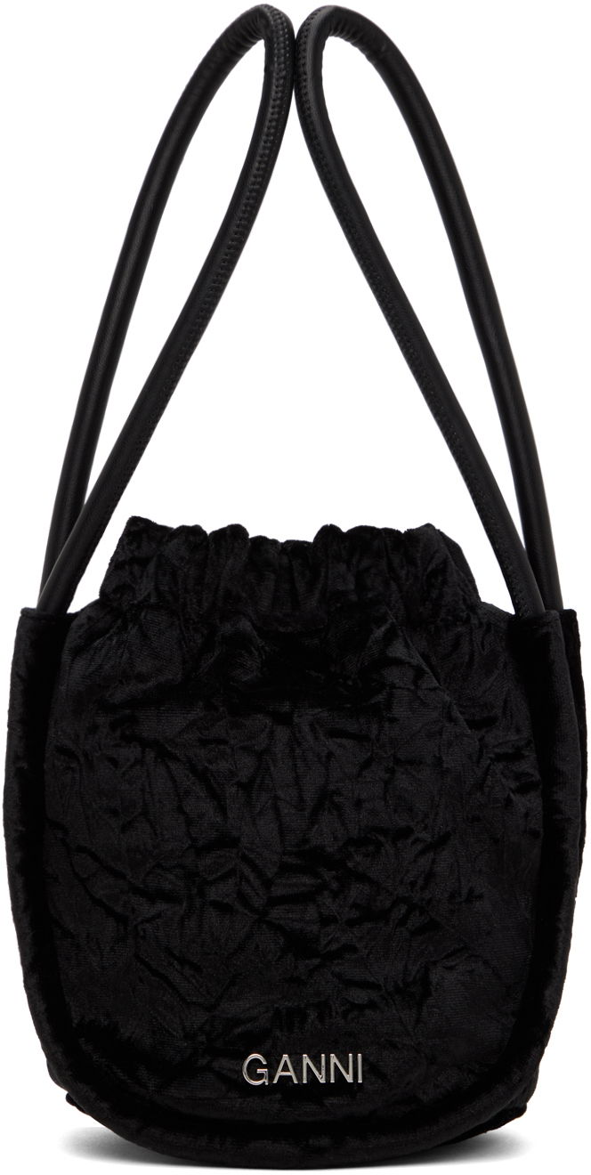 Kabelka GANNI GANNI Mini Knot Velvet Shoulder Bag Čierna | A4637, 0