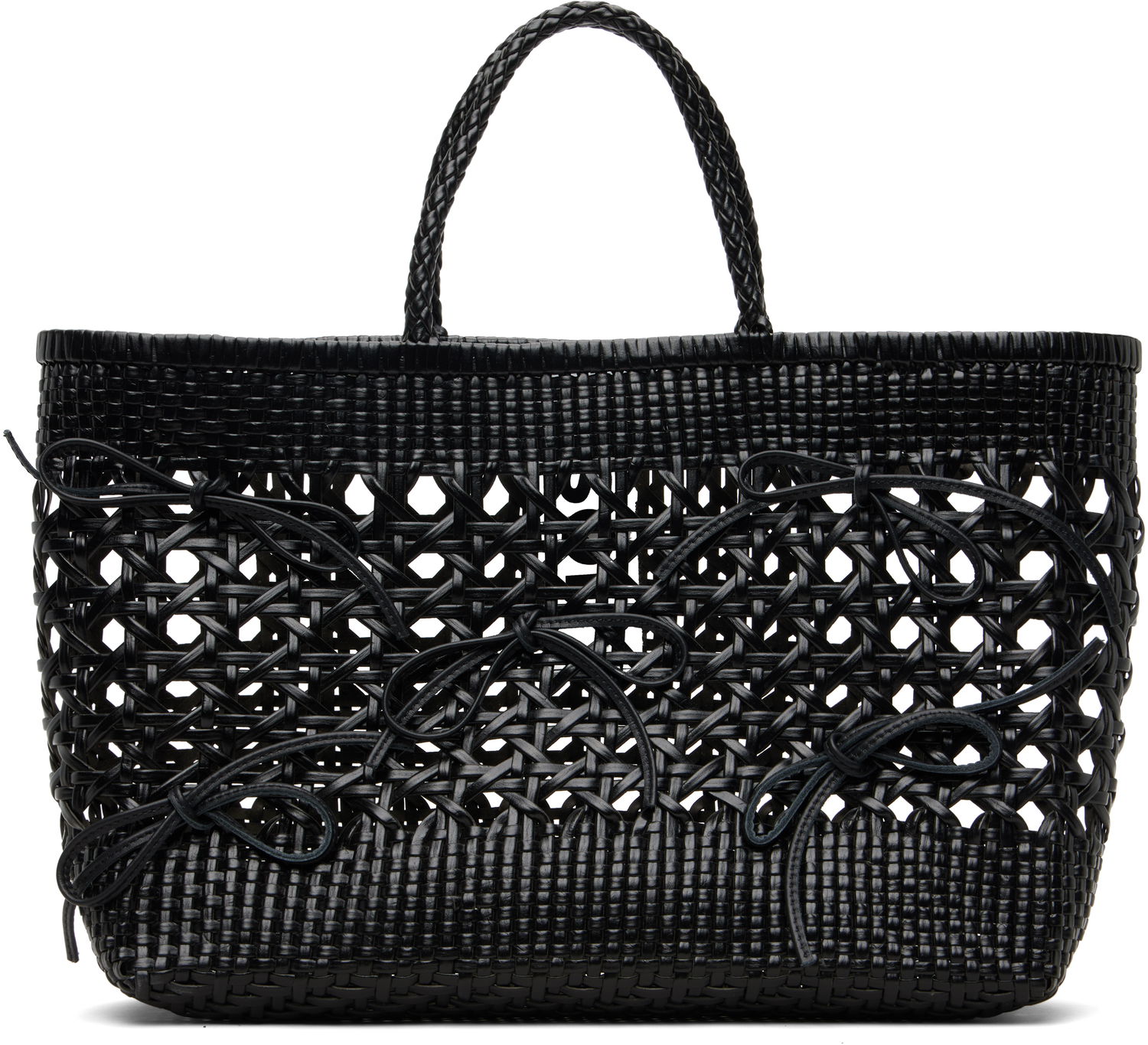 Tote bag OSOI Biscuit Woven Tote with Bow Details Čierna | 25SB06005001, 0