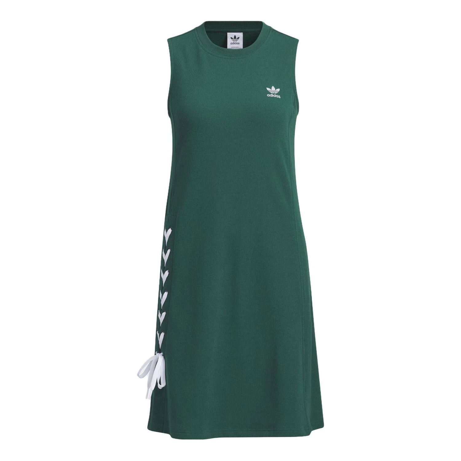 Šaty adidas Originals Originals Lace-Up Side Tank Dress Zelené | IP2208, 0