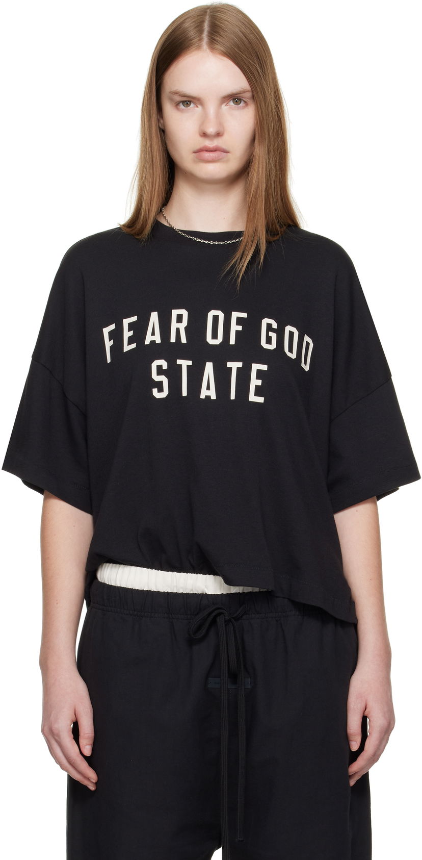 Tričko Fear of God Fear of God ESSENTIALS Boxy T-shirt Čierna | 125SP257160FW
