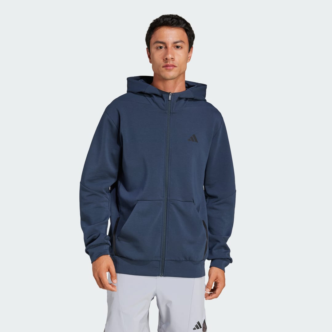 Mikina adidas Performance Designed for Training Full-Zip Hoodie Navy | JI8134, 0