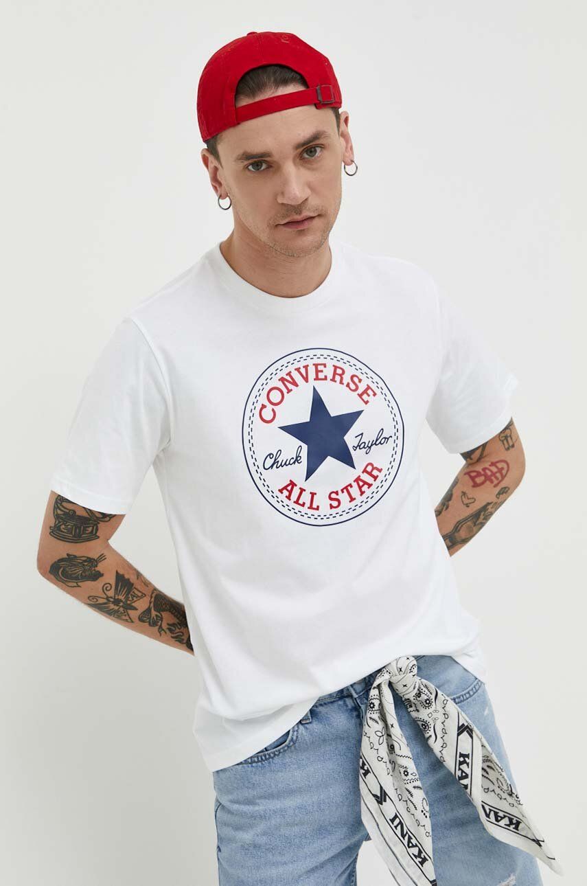 Tričko Converse Cotton T-shirt Biela | 10025459.A03, 0