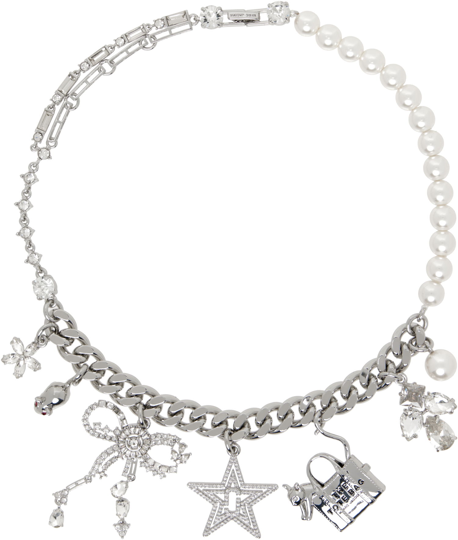 Náhrdelník Marc Jacobs Marc Jacobs 'Cats Out of the Bag' Charm Necklace Metalická | 2R4JNC001J27, 0