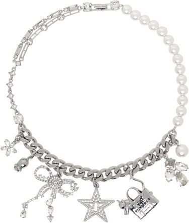 Náhrdelník Marc Jacobs Marc Jacobs 'Cats Out of the Bag' Charm Necklace Metalická | 2R4JNC001J27, 0
