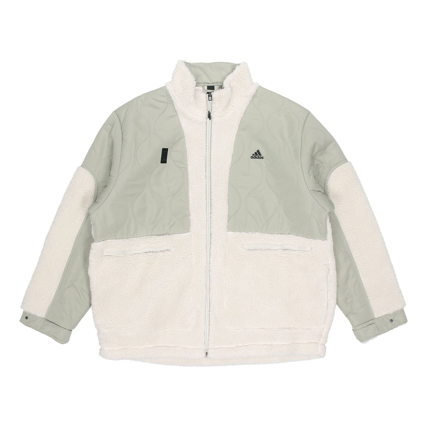 Bomber bunda adidas Originals Martial Arts Series Mixboa Lamb's Wool Splicing Stand Collar Jacket Béžová | H40244, 0