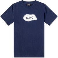 Tričko A.P.C. Albert Spray Logo Tee Navy | COEIO-H26259-IAK, 1